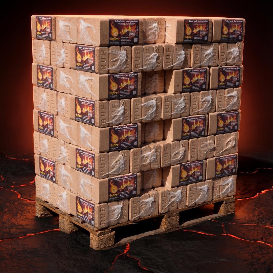 infire hardcubes premium Briquettes bois dur Palette 960 kg