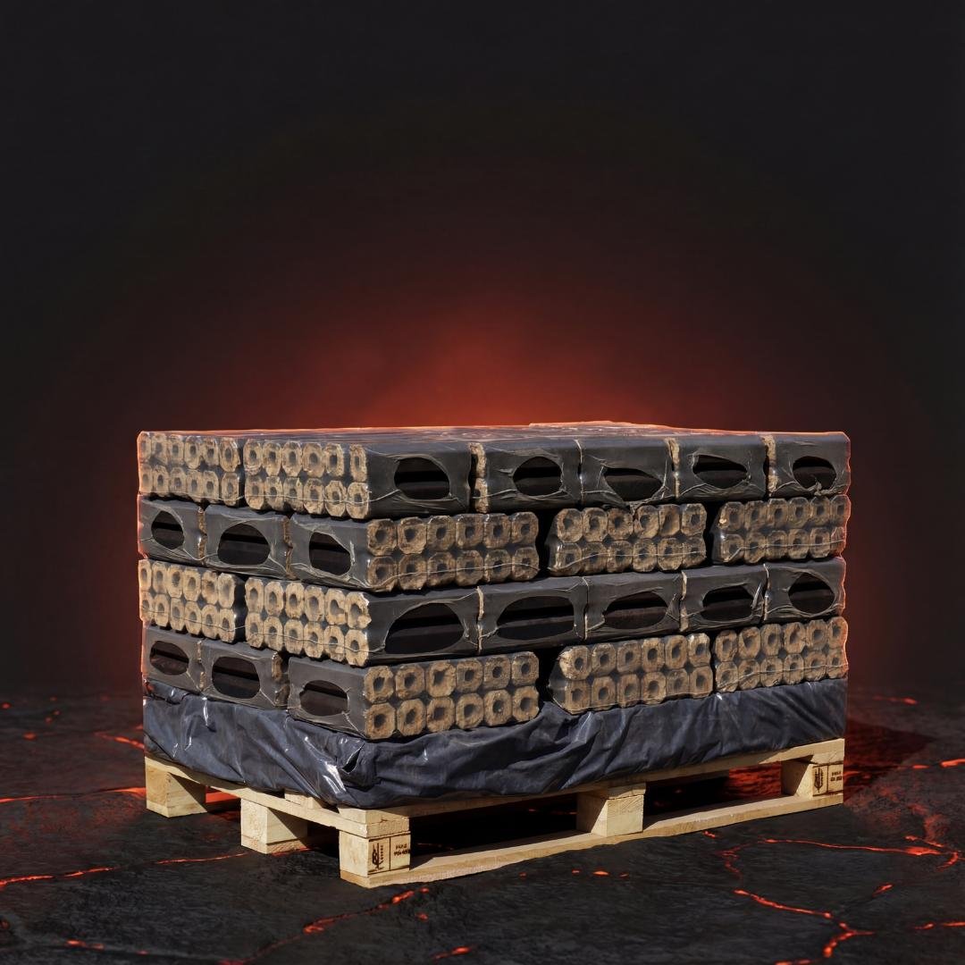 infire Pini Kay Briquettes bois dur Demi-palette 480 kg