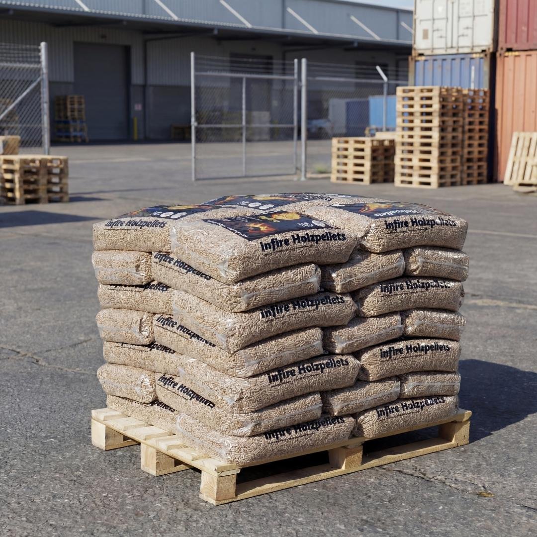 infire Granules de bois 6 mm Haute Densite Demi-palette 495 kg – Image 2