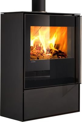 Buderus wodtke myCastle Aufsatz Kaminofen – 9 kW – Ø 150 mm Rauchrohranschluss – Scheitholz Holzbriketts – für große Räume – 7736603770