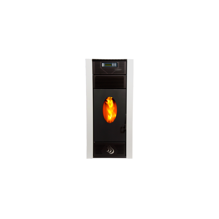Alliez puissance, design et économie avec le Poêle à granulés BELLEZA VERONICA 15 kW Blanc.